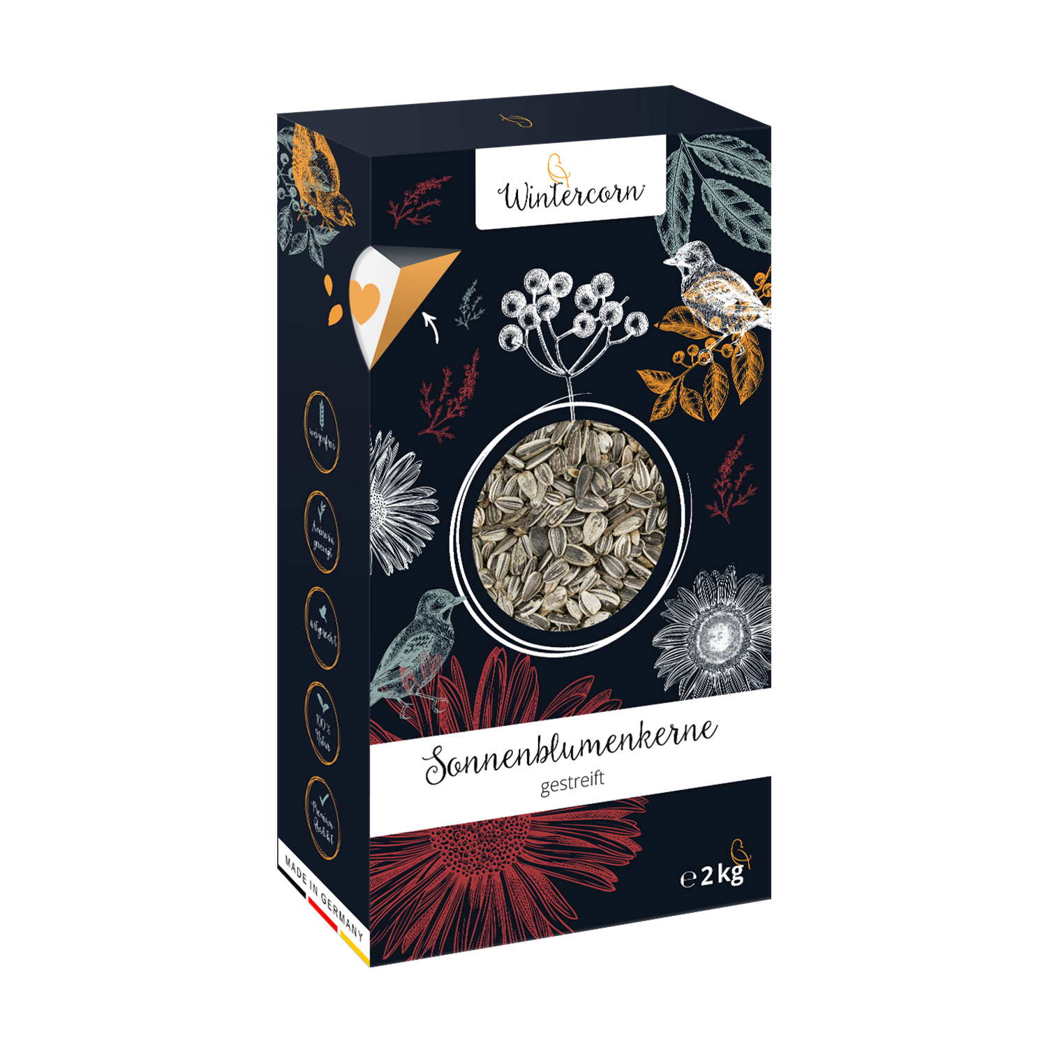 Sonnenblumenkerne gestreift Verpackung